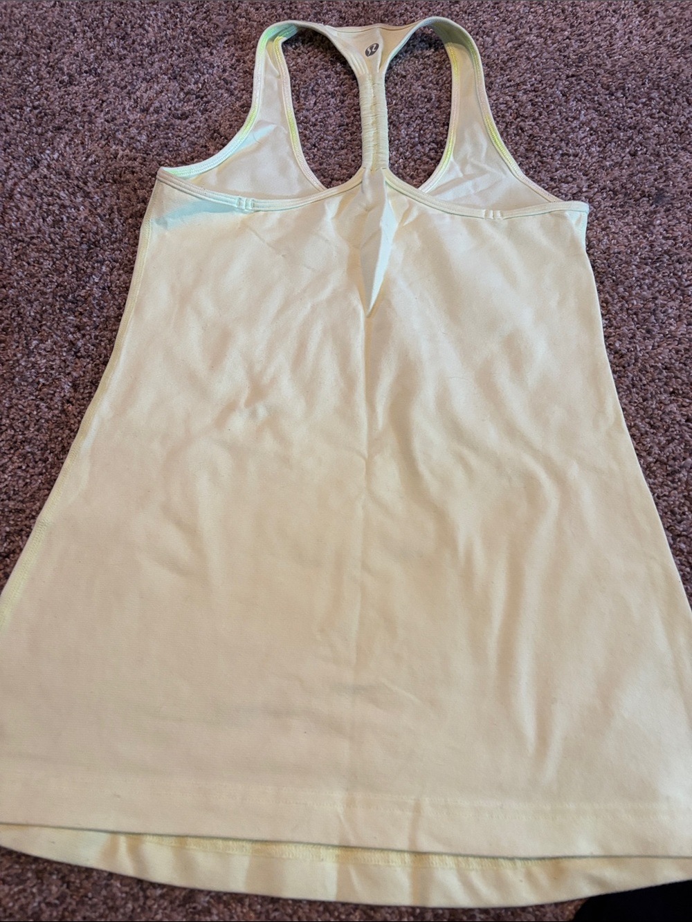 lululemon athletica Pale Yellow Racerback Tank